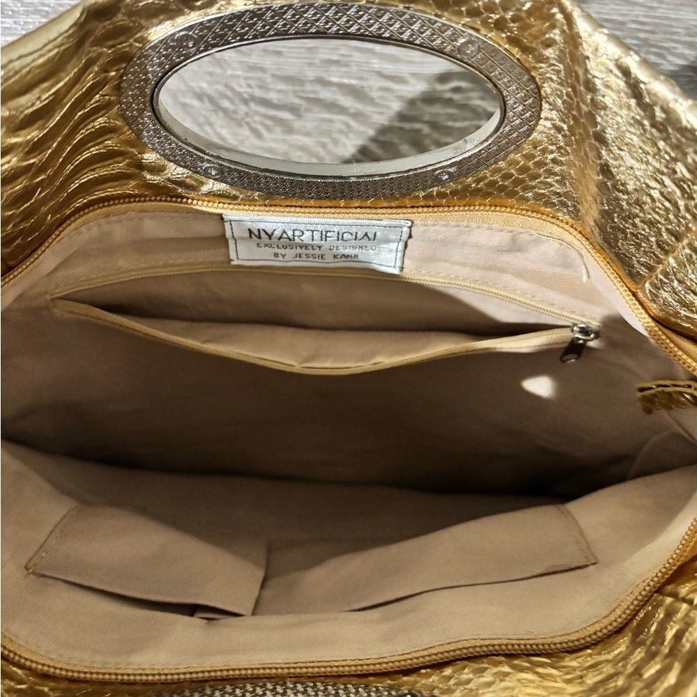 Gold Snakeskin Statement Clutch – NYArtificial by Jessie Kahn - Picture 6 of 8